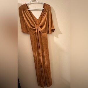 Next Tan Leopard Print Maxi Dress